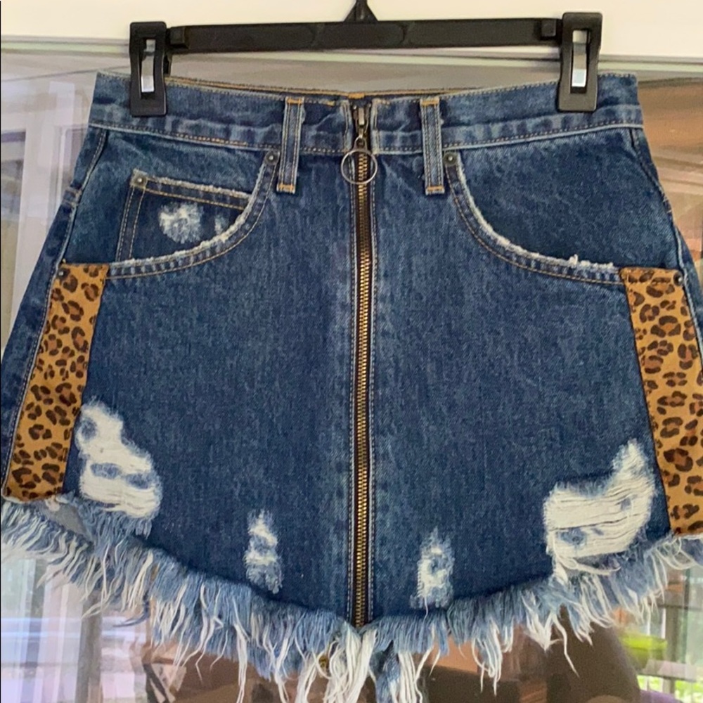 Carmar Denim and Leopard Skirt